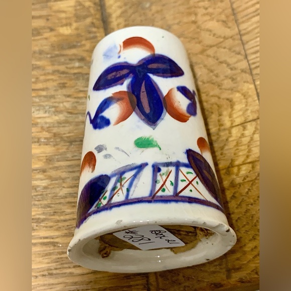 Early 19th Century Gaudy Welsh Old Buddha Oyster Pattern Salt Shaker - Picture 7 of 13